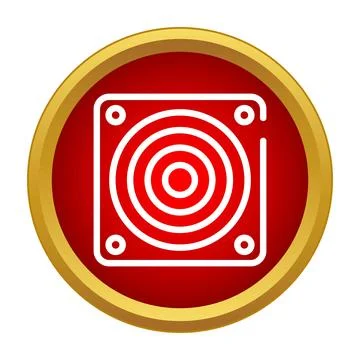 Sound speaker icon representing audio volume control button Ilustração Stock