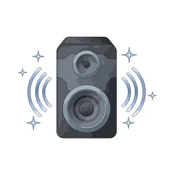 Sound speaker illustration Stock Illustration