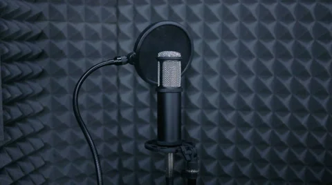 Sound Studio microphone Stock Footage 62687773