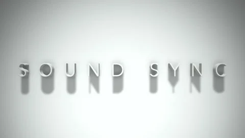 Sound sync 3D title animation with shadows on a white background Video stock 296987186