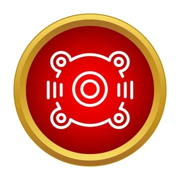 Sound system application controlling music volume icon Stock Illustration