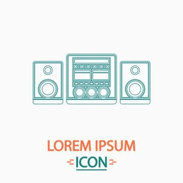 Sound System computer symbol Illustrazione stock