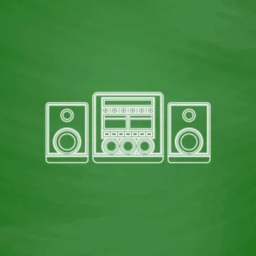 Sound System computer symbol Stock Illustration