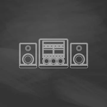 Sound System computer symbol Stock Illustration
