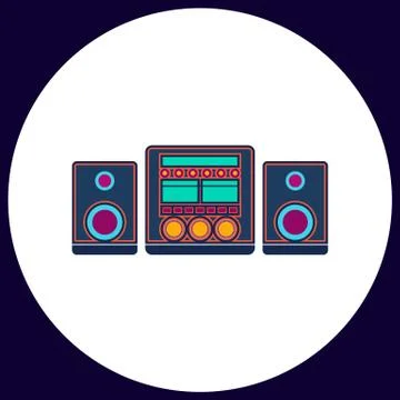 Sound System computer symbol Stock Illustration