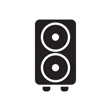 Sound system icon logo design template isolated illustration Stock Illustration