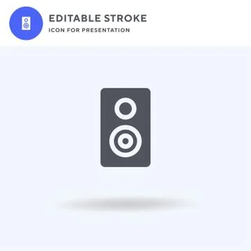 Sound System icon vector, filled flat sign, solid pictogram isolated on white Stock Illustration