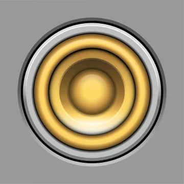 Sound-system speaker vector  illustration icon over gray Stock Illustration
