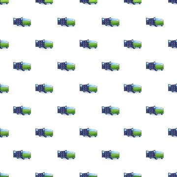Sound system truck pattern creating a seamless background 库存插图