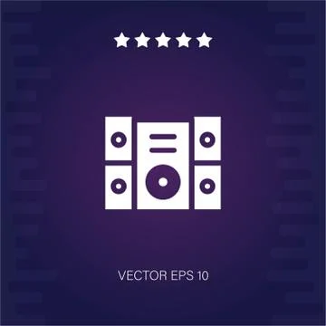 Sound system vector icon Stock Illustration