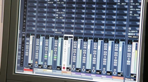 Sound Technician In The Studio Stock Footage 35509336