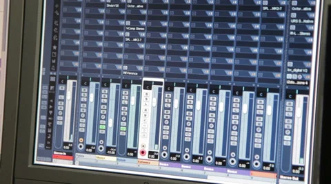 Sound Technician In The Studio Stock Footage 35509539