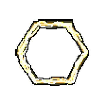 Sound thunder frame pixel art vector illustration Stock Illustration