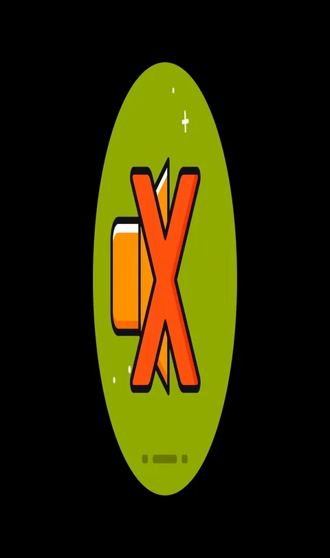 Sound Turned off Premium flat icon animated with alpha channel Stock Footage 101584753