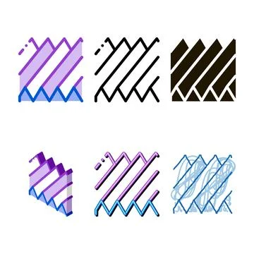Sound types wave icon vector outline Stock Illustration