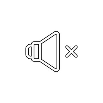 Sound Off vector icon Stock Illustration