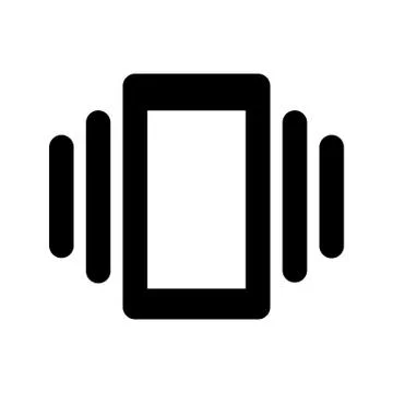 Sound Vibrate Active Icon Stock Illustration