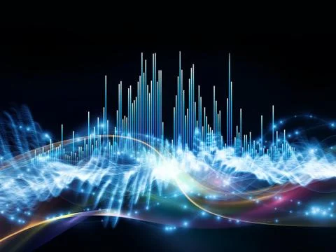 Sound visualization Illustrazione stock