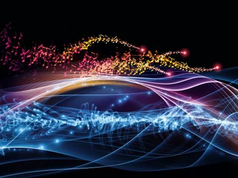 Sound visualization Illustrazione stock