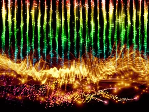 Sound visualization Stock Illustration