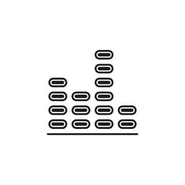 Sound volume wave illustration - vector Stock Illustration