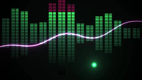 Sound wave and equalizer visual display. Stock Footage 335115798
