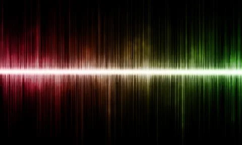 Sound wave and waveform in dynamic, futuristic design. Exciting motion and da Stock Illustration