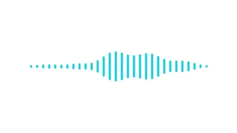Sound wave Animation on Black Background, Audio sound wave pattern on a whi.. Stock Footage 304302029
