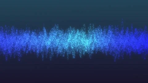 Sound wave animation multicolored. Abstract particle flow. Wave animation Stock Footage 308111995