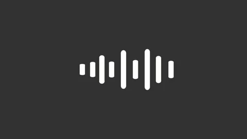 Sound wave animation with white icon. Sound wave digital audio frequency. S.. Stock Footage 337616895