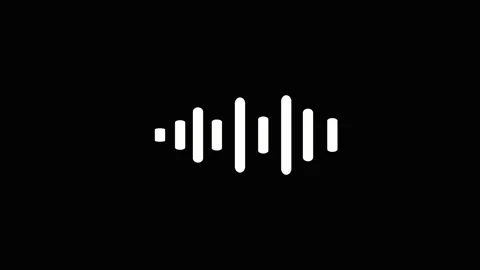 Sound wave animation with white icon. Sound wave digital audio frequency. S.. Stock Footage 337616898