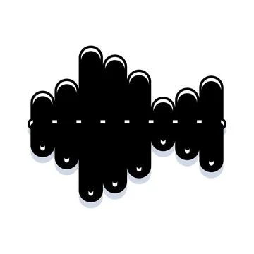 Sound wave audio equalizer recording rhythm music Stock Illustration