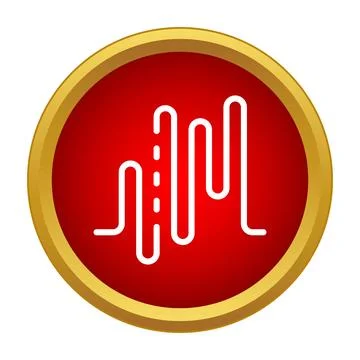 Sound wave audio frequency equalizer icon symbol Stock Illustration