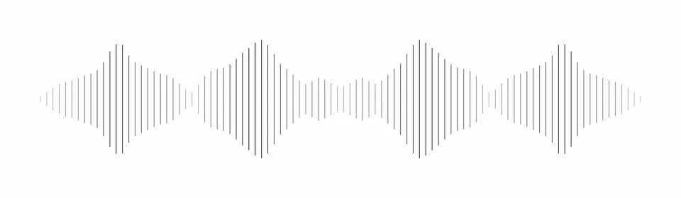 Sound wave audio frequency track. Digital sound wave rhythm visualization. .. Stock Illustration