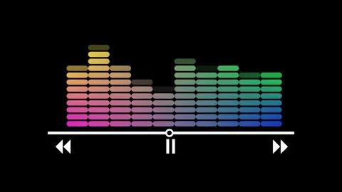 Sound wave audio spectrum animation video.4k abstract music sound wave or a.. Stock Footage 320031284
