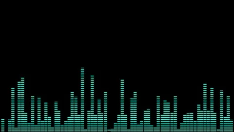 Sound wave audio spectrum animation background. Vidéo 336619110