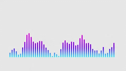 Sound wave, audio waveform, digital equalizer. transparent background Stock-Footage 327329552