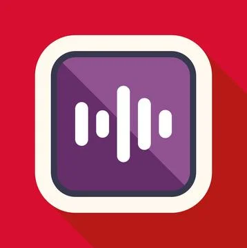 Sound wave bars equalizer music audio app icon Stock Illustration
