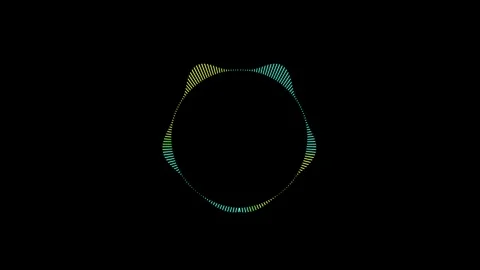 Sound wave circle equalizer, audio bar, spectrum form white video footage Stock Footage 311587718