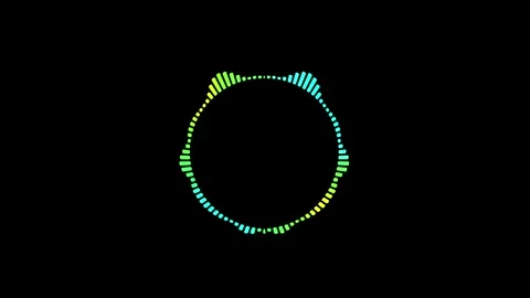 Sound wave circle equalizer, audio bar, spectrum form white video footage Stock Footage 311587737