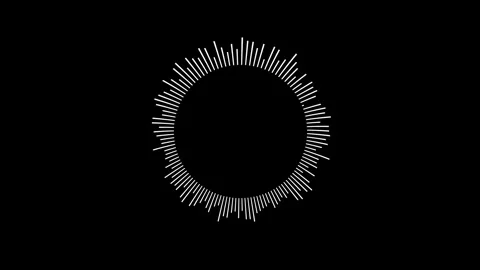 Sound wave circle equalizer, audio bar, spectrum form white video footage Stock Footage 311587999