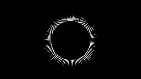 Sound wave circle equalizer, audio bar, spectrum form white video footage Stock Footage 311588033