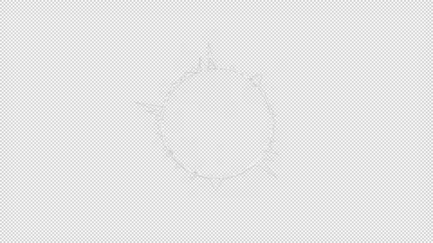 Sound wave design animated circle with Alpha Channel Stock Footage 143824744