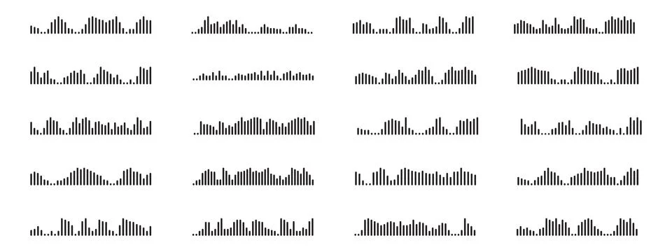Sound wave design elements. Waveform pattern for music player, podcasts, mo.. イラスト素材