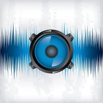 Sound wave design over gray background vector illustration Illustrazione stock