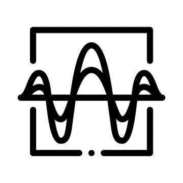 Sound Wave Diagnostics Voice Control Icon Vector Illustration Illustrazione stock