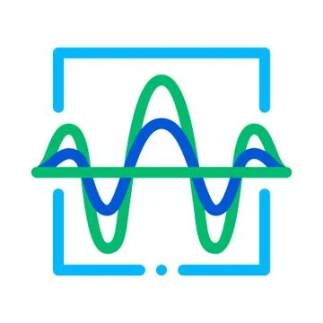 Sound Wave Diagnostics Voice Control Icon Vector Illustration イラスト素材