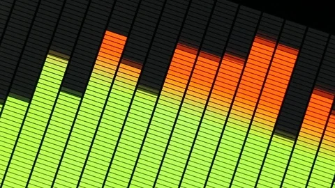 Sound wave digital equalizer Stock Footage 124808706