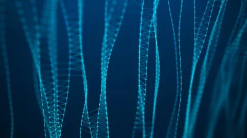 Sound wave element. Big data digital blue background. Science background. Lines Stock Illustration