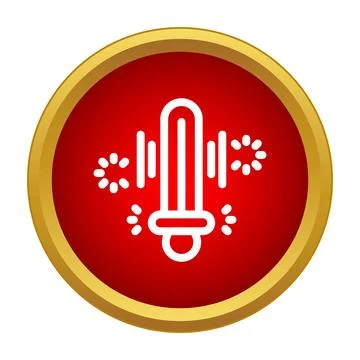 Sound wave emitting security system icon design Stock Illustration
